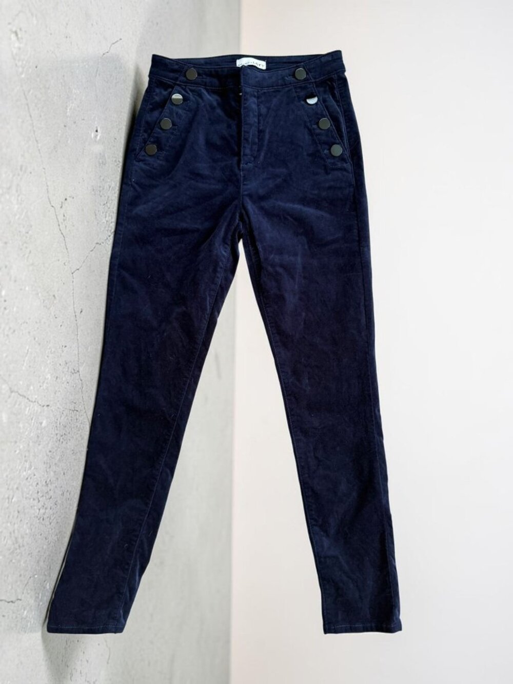 ANN TAYLOR Navy Blue Velvet Military Pants Size 4
